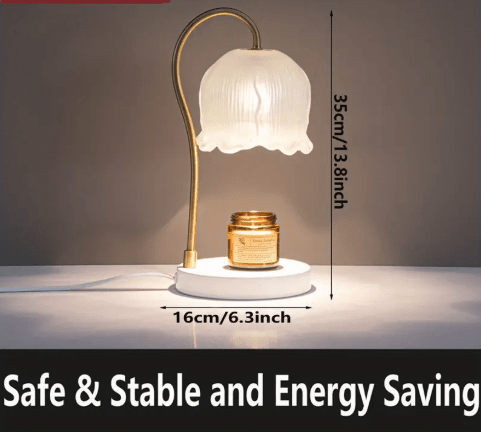 candle warmer lamp at night