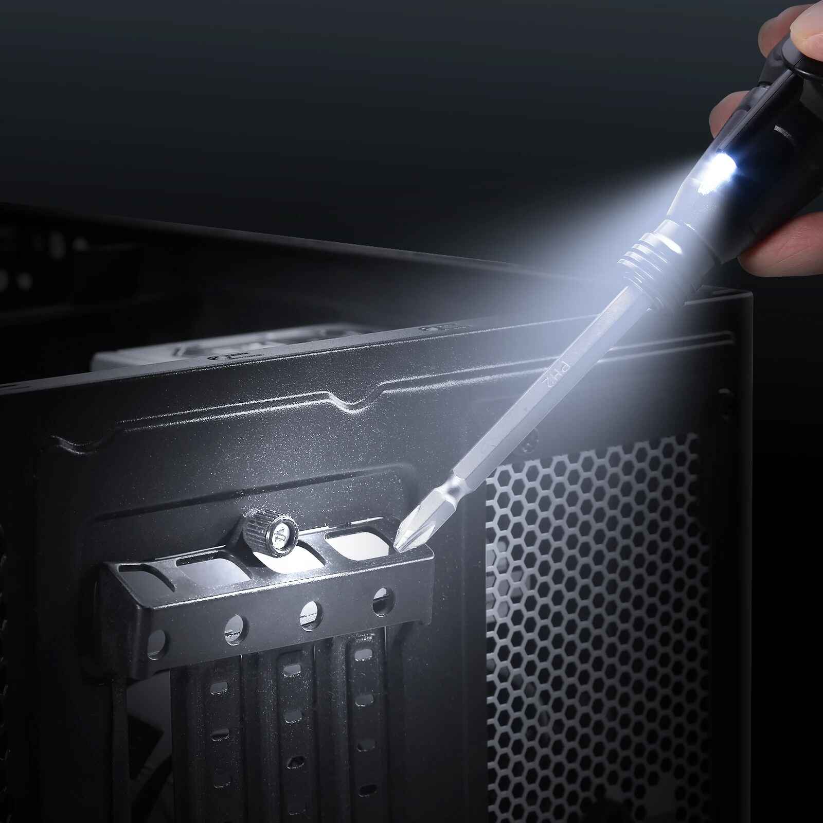 electric screwdriver at night